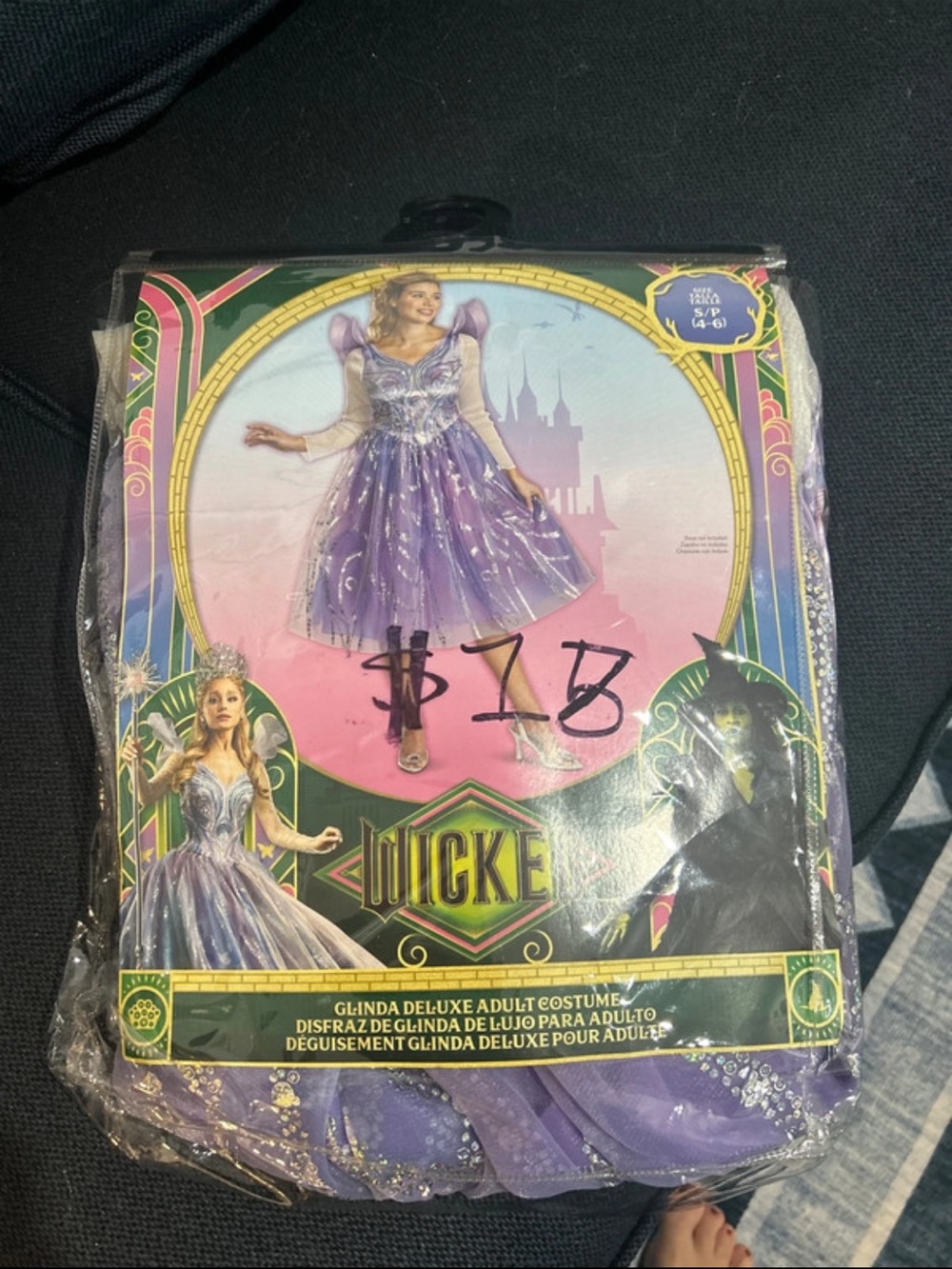 Glinda Deluxe Adult Costume - Purple Sparkle Gown